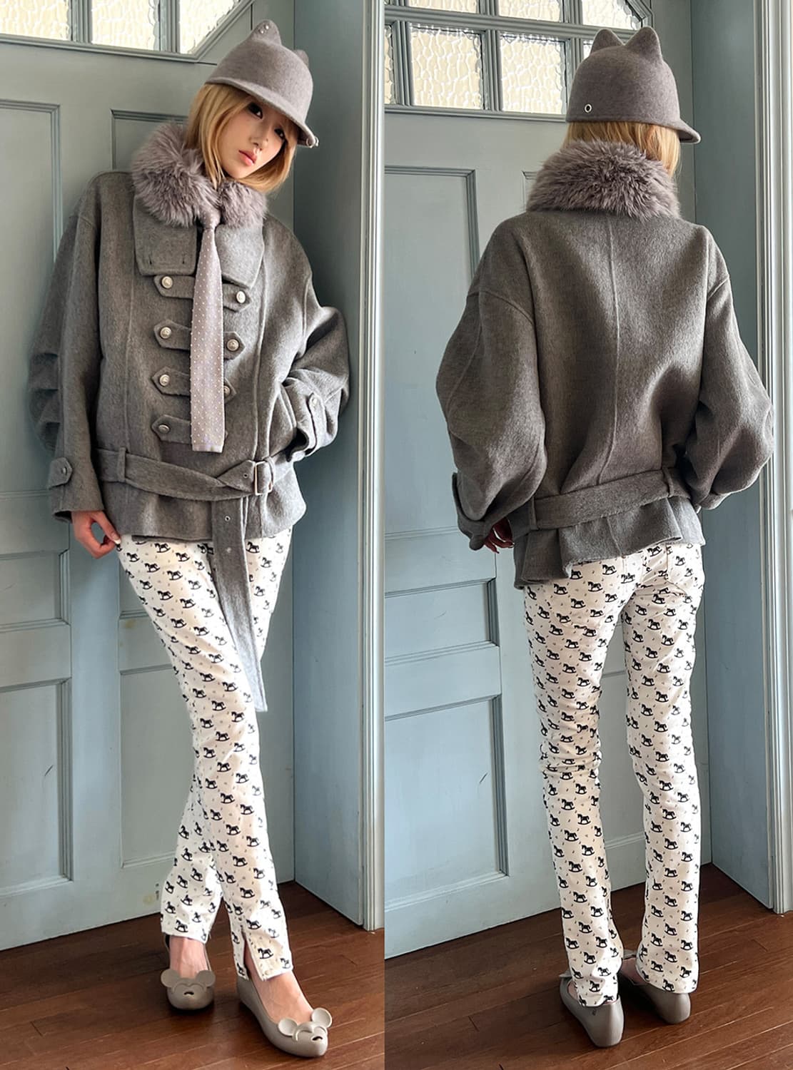 Nit alcove 나폴레옹 하이넥 울 자켓 상품이미지2