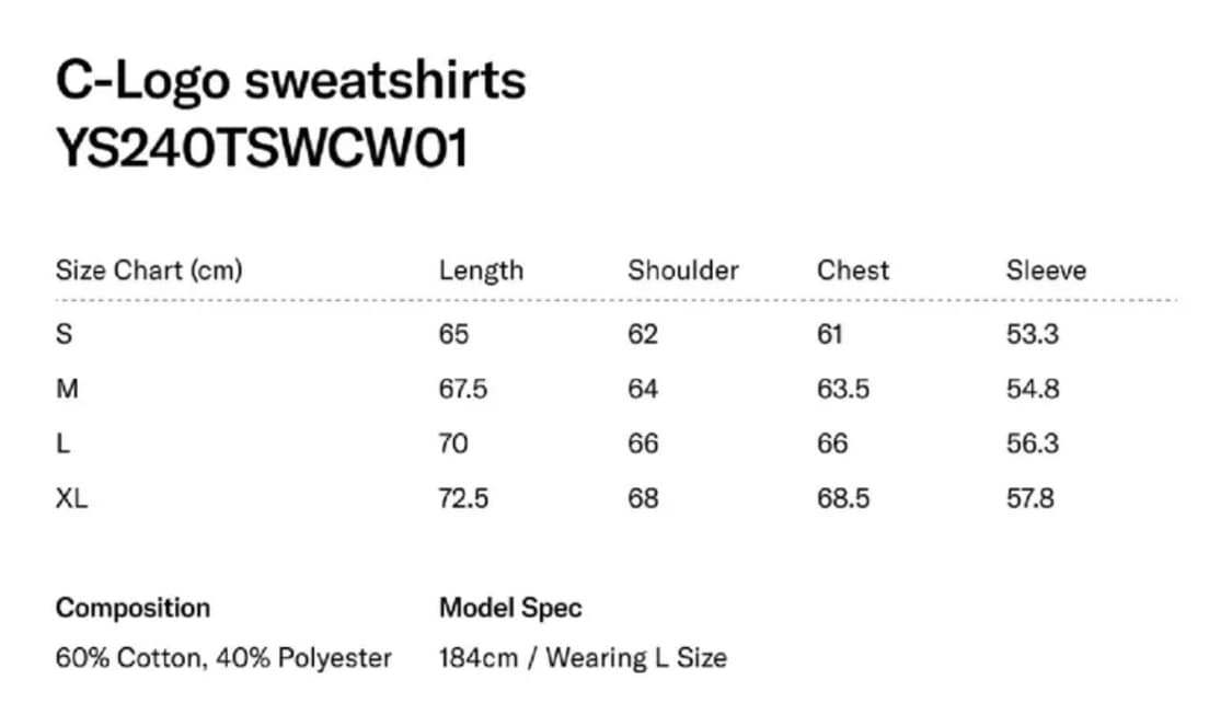 예스아이씨 차콜 로고 맨투맨 XL 상품이미지4