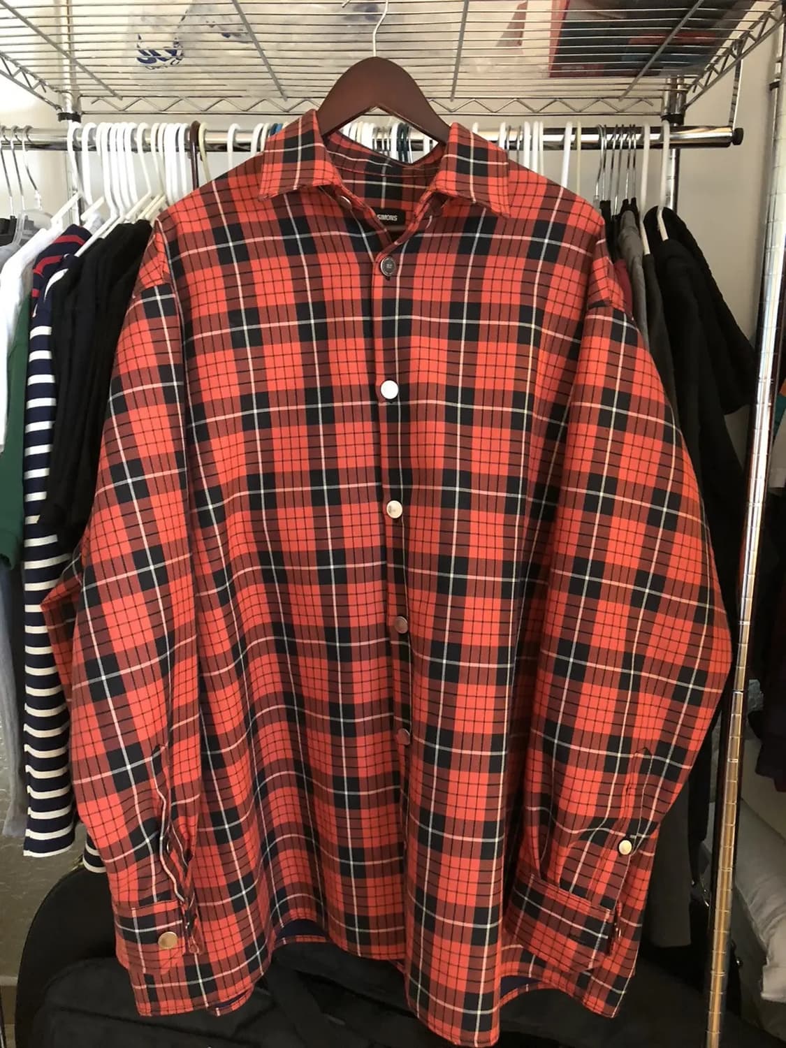 라프시몬스 18ss 이지핏 패치 데님셔츠 S 상품이미지8