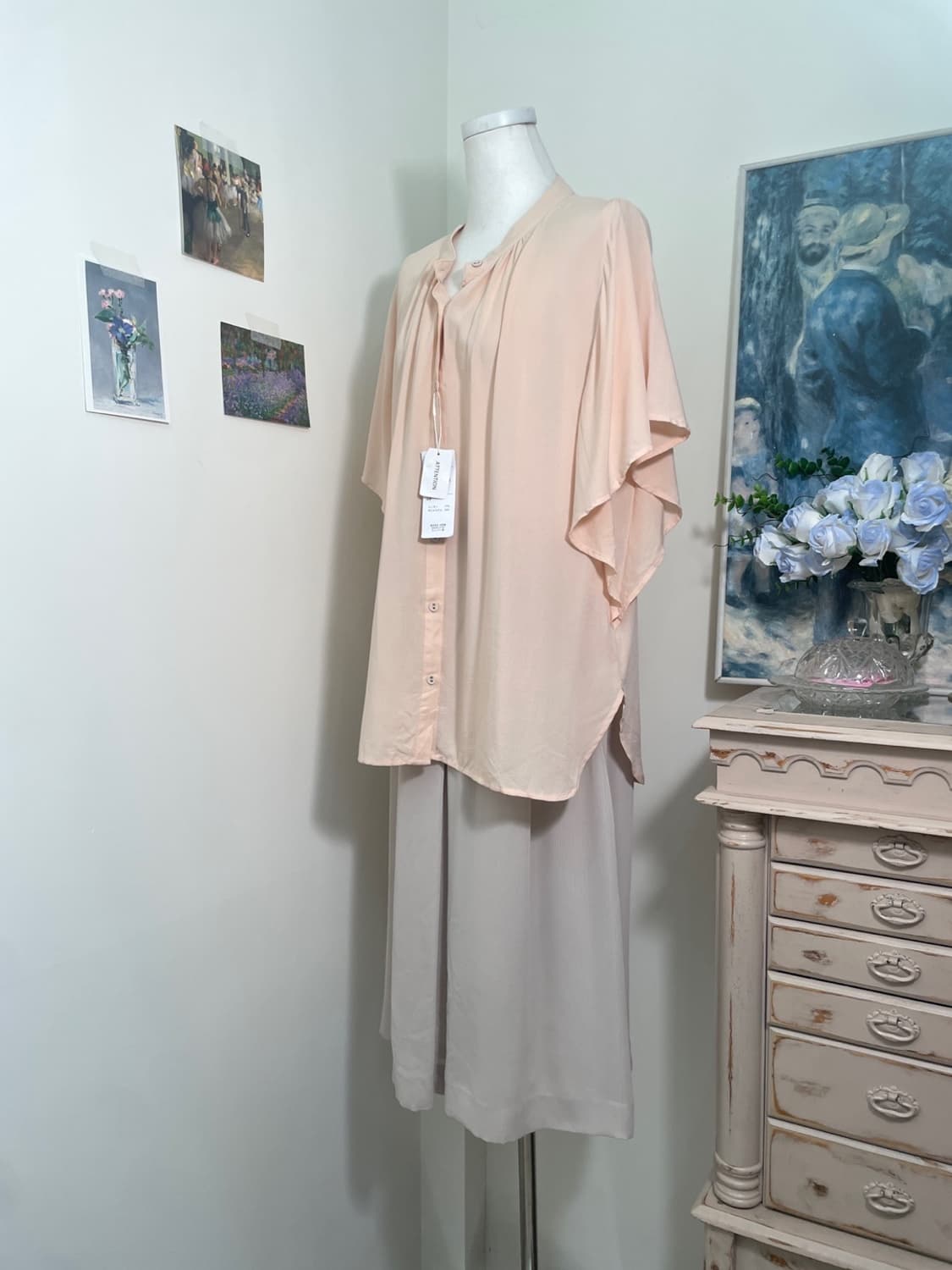 sheer coral shirring point summer loose 상품이미지2