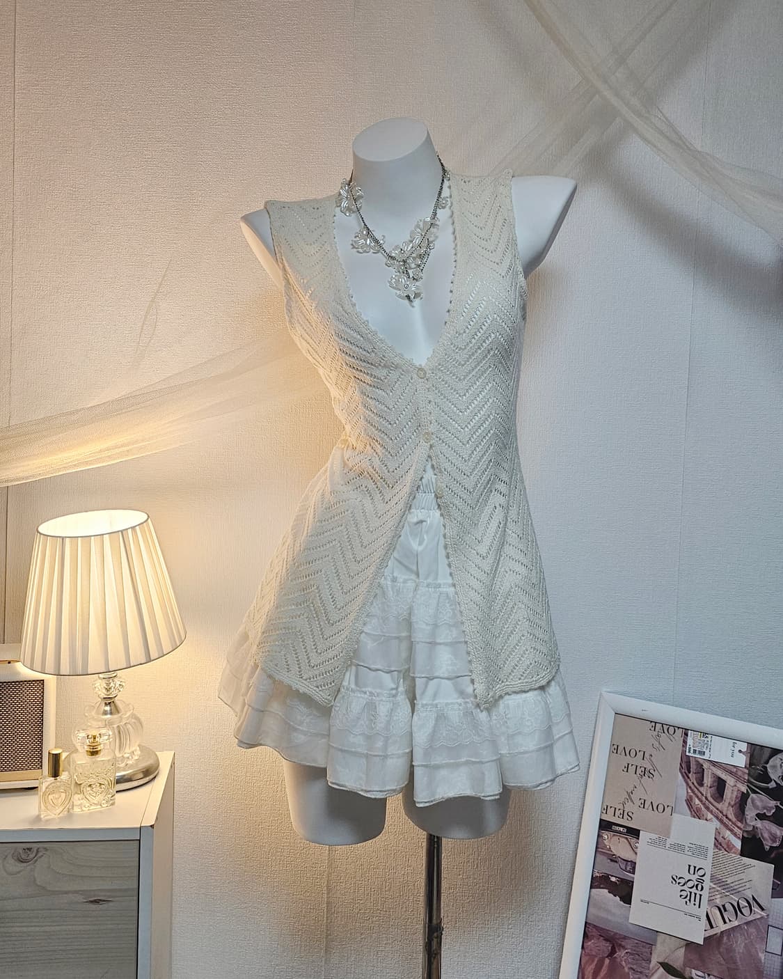 White mori fairy look style set 상품이미지4