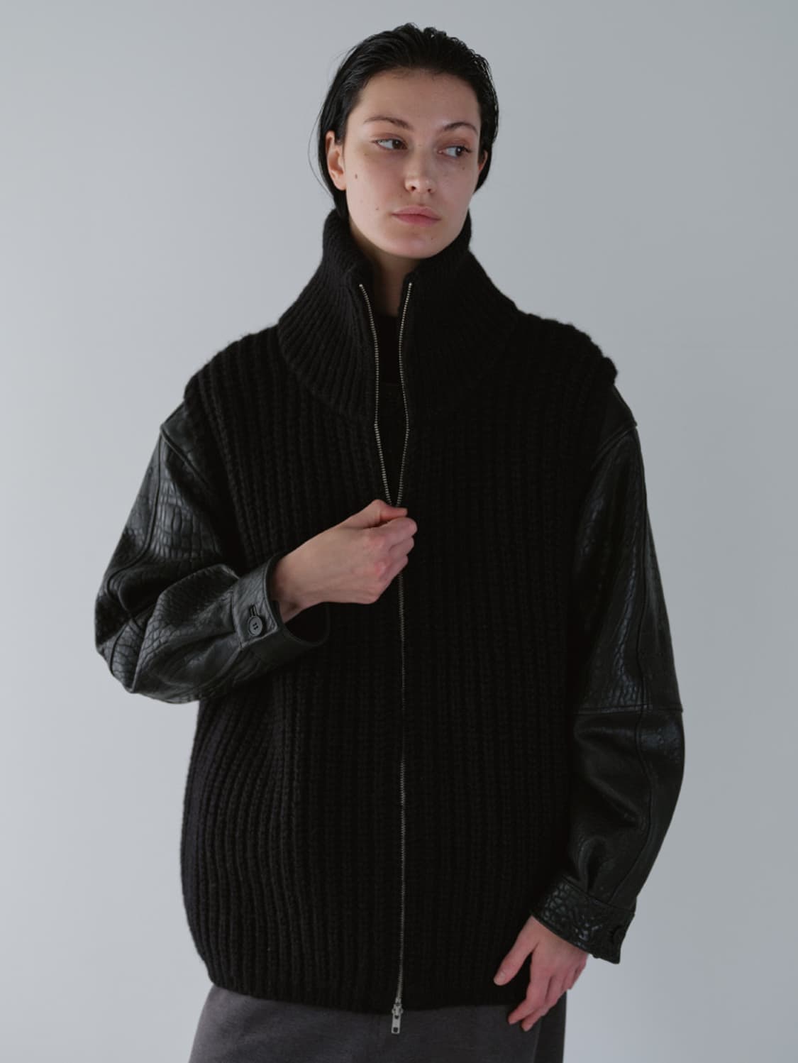 오브헤덴 니트 집업 상품이미지7