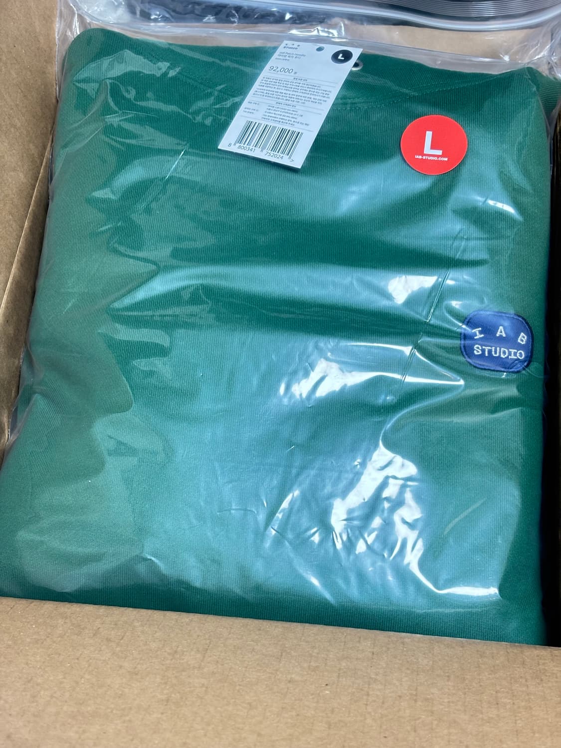 아이앱스튜디오 패치 후드티 그린 L 새상품 상품이미지2