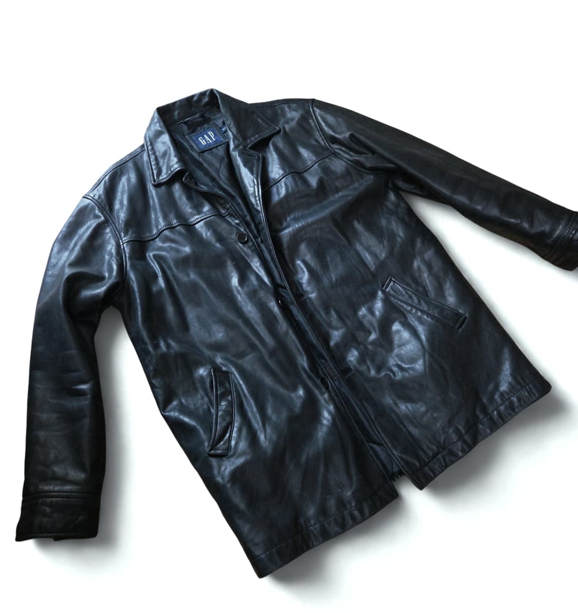 (M) 올드갭 India 레더 카코트 레더코트 갭 Old gap ~105 상품이미지1