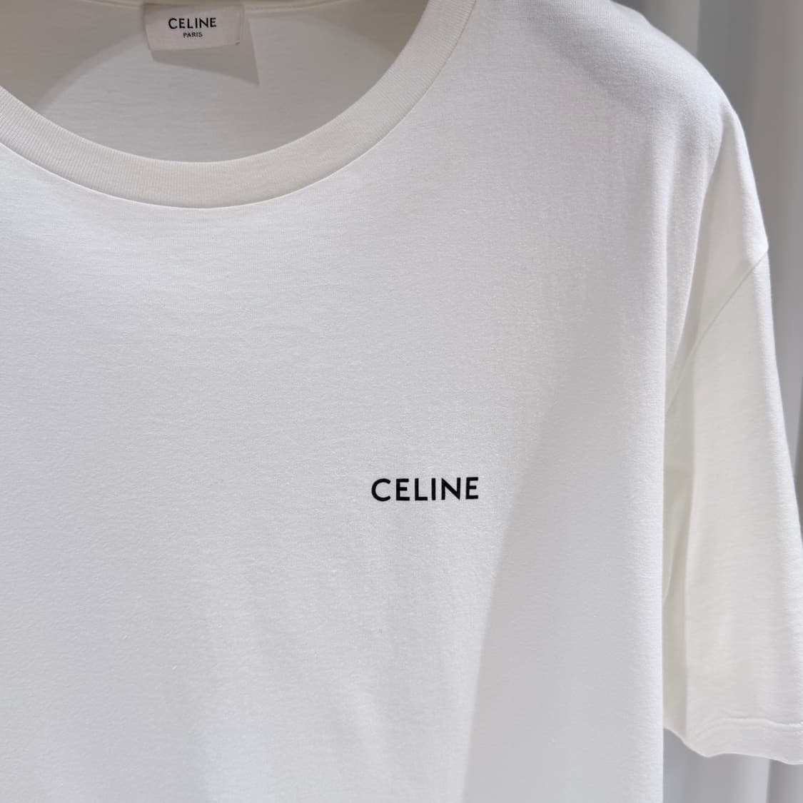 (A+/M) / 셀린느 로고 코튼 크루넥 반팔 화이트 상품이미지4