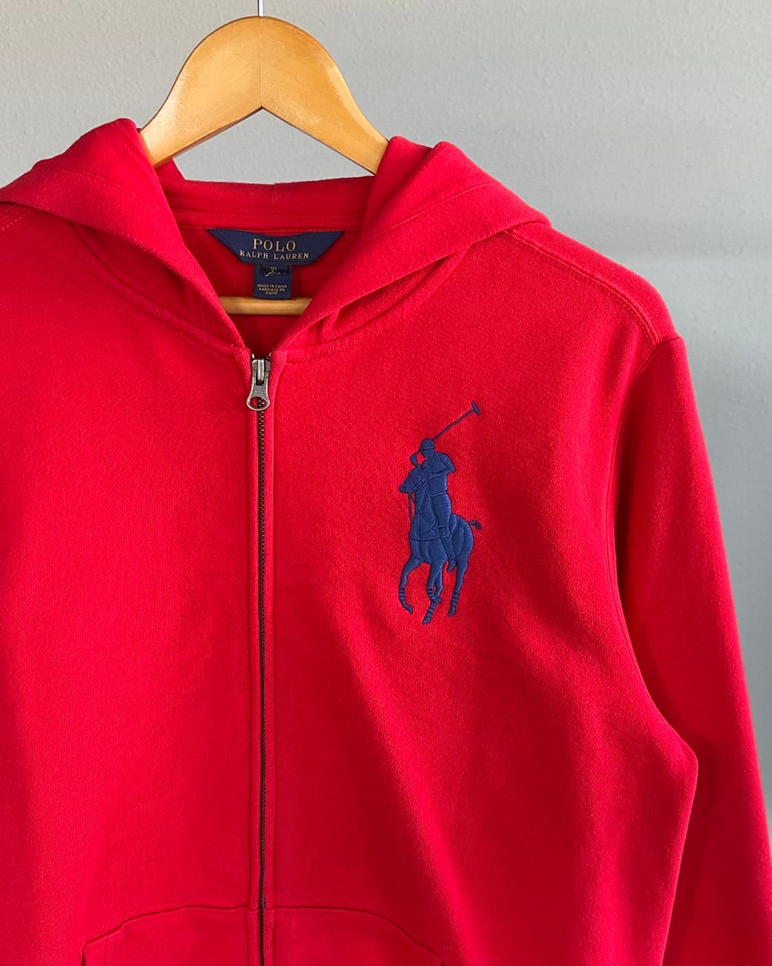 [M]폴로 랄프로렌 빅포니 기모 후드집업 상품이미지3