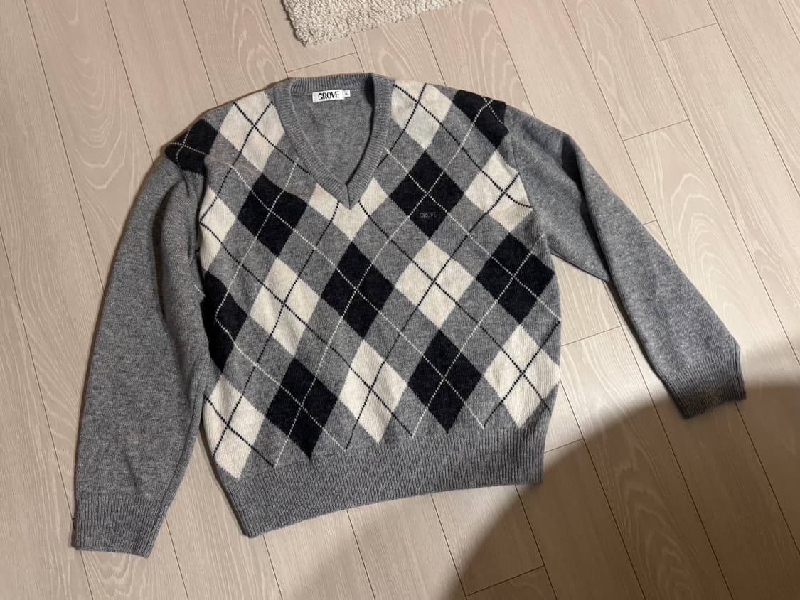 그로브 아가일 니트 F사이즈 상품이미지1