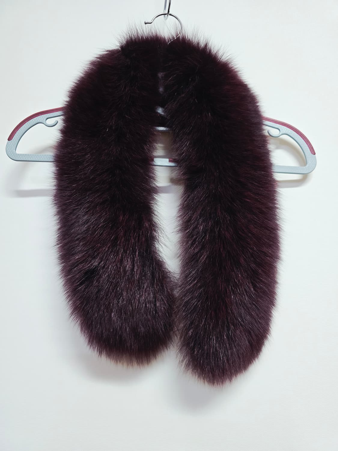 모르간 폭스 퍼 목도리 와인색 상품이미지1