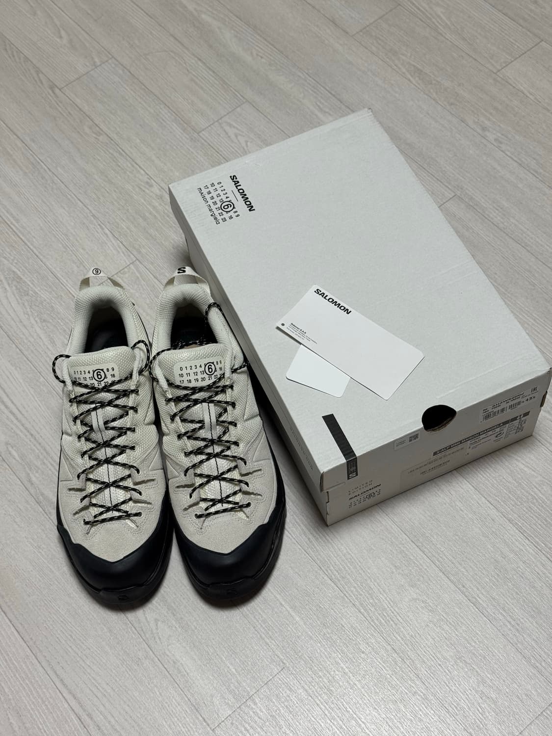 [새 상품, 275] MM6 마르지엘라 살로몬 X-ALP 화이트(아몬드) 상품이미지2