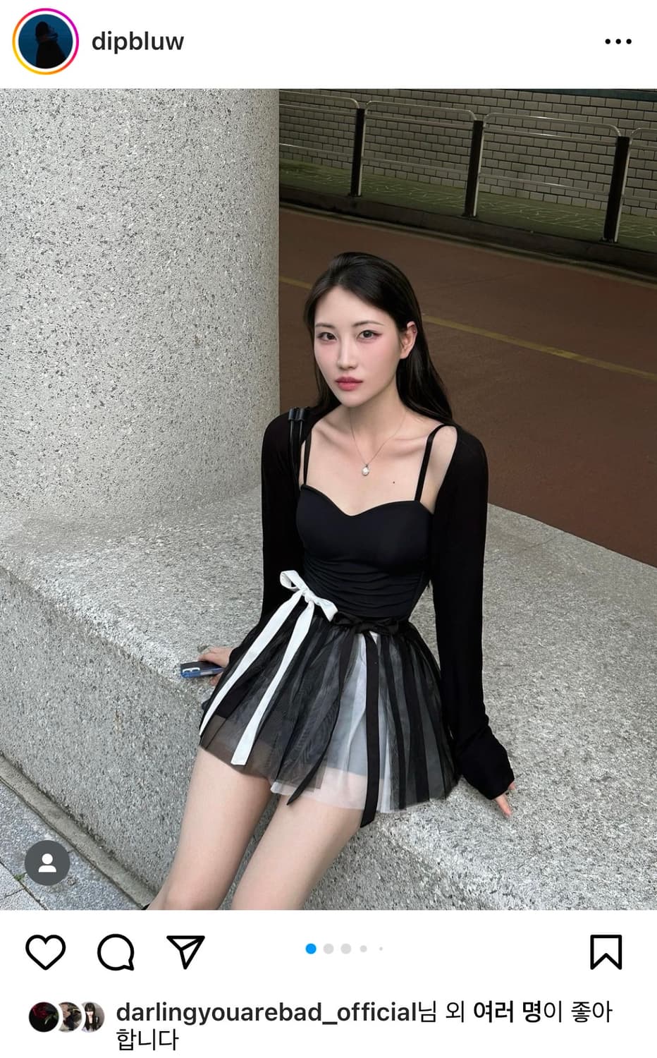 달링유어배드 메쉬 랩 스커트 새틴 쇼츠 set 상품이미지5