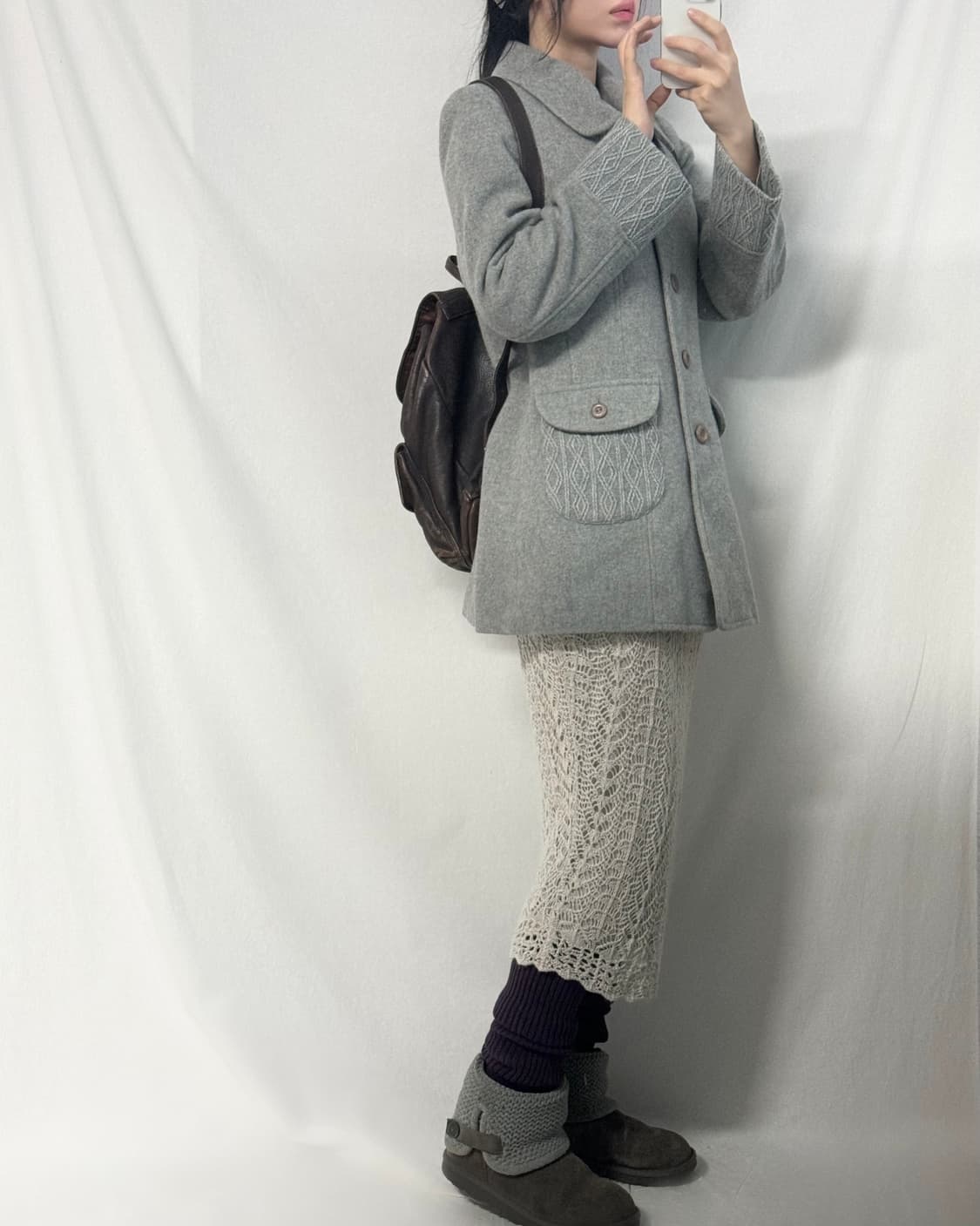 크로셰 니티드 스커트 상품이미지2