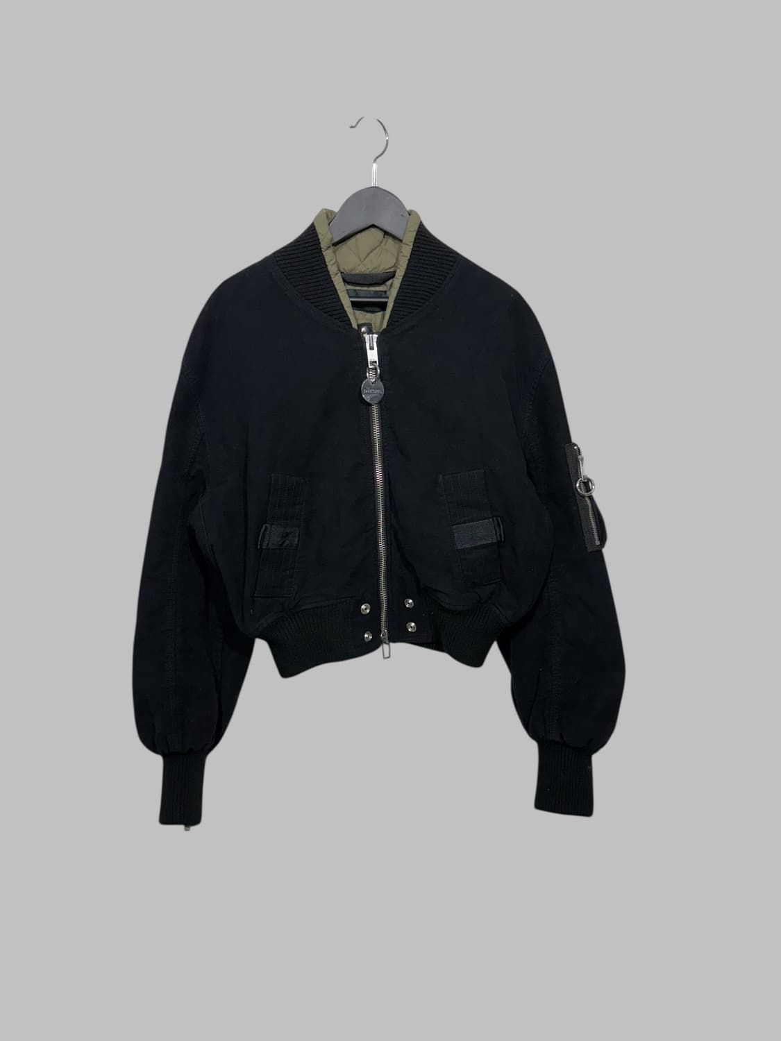 DIESEL crop bombeer jacket black  상품이미지2