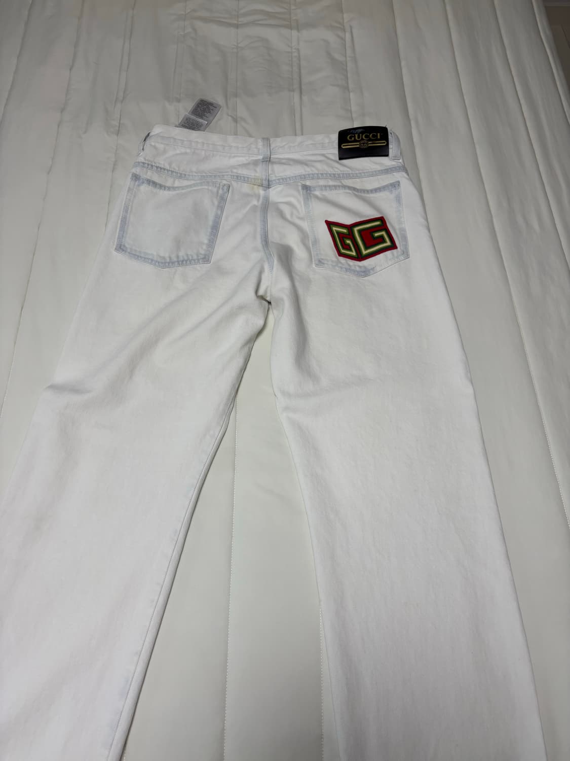 구찌 화이트 정품 데님 팬츠 상품이미지2