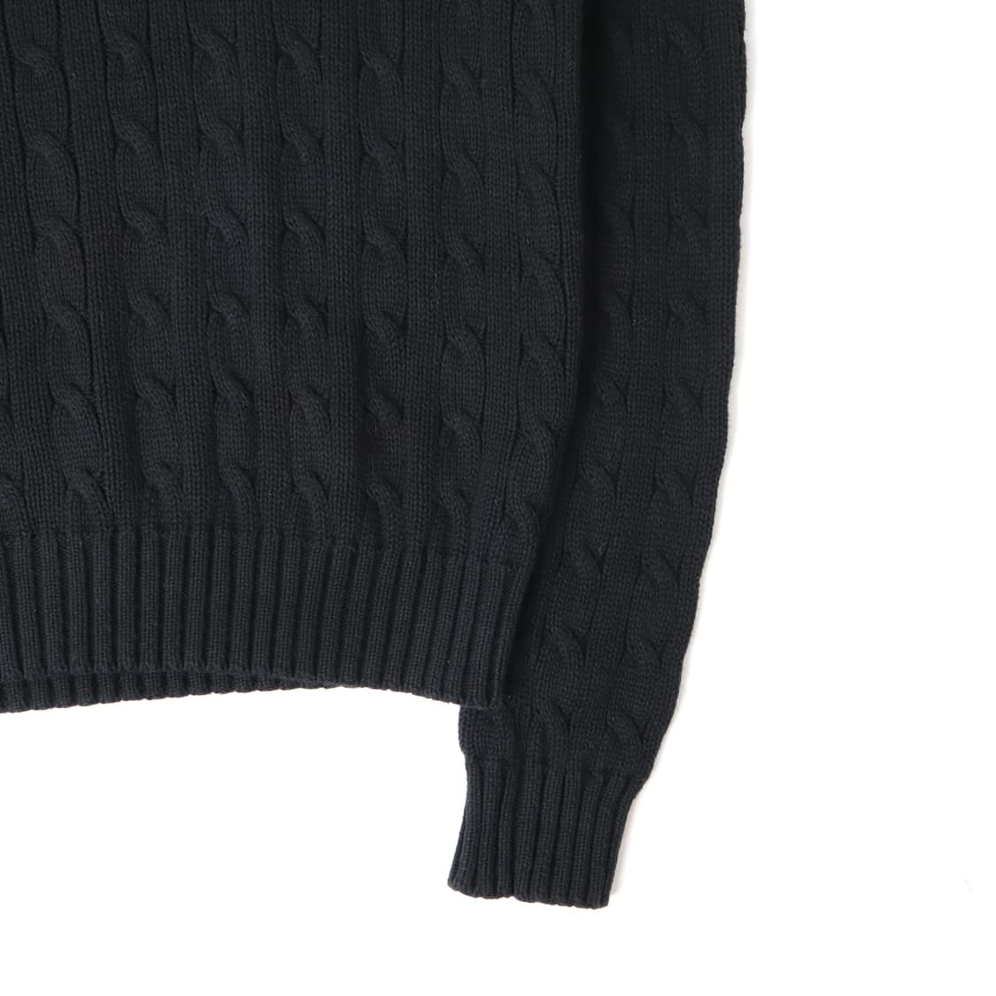 폴로 랄프로렌 블랙 브이넥 케이블 니트 상품이미지4