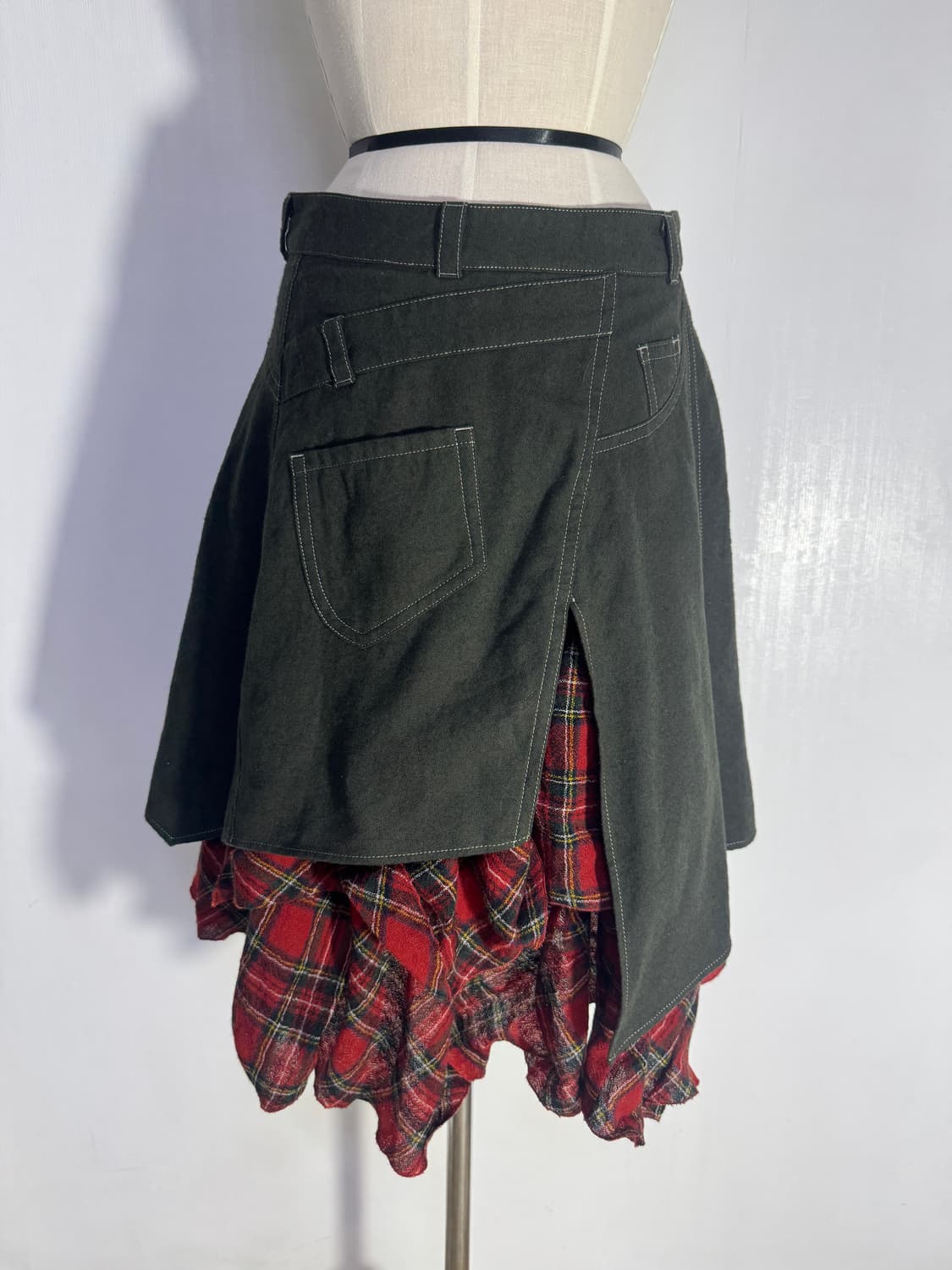 빈티지 비대칭 레이어드 스커트 아방가르드 y2k 꼼데가르송 준야와타나베 상품이미지1