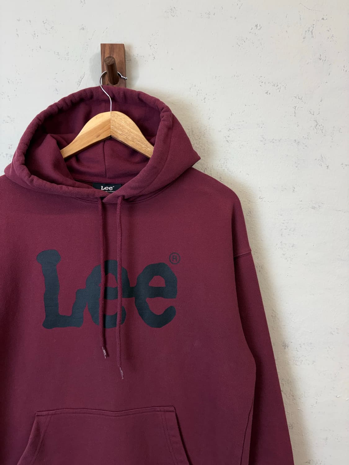 Lee 리 버건디 후드티 상품이미지2