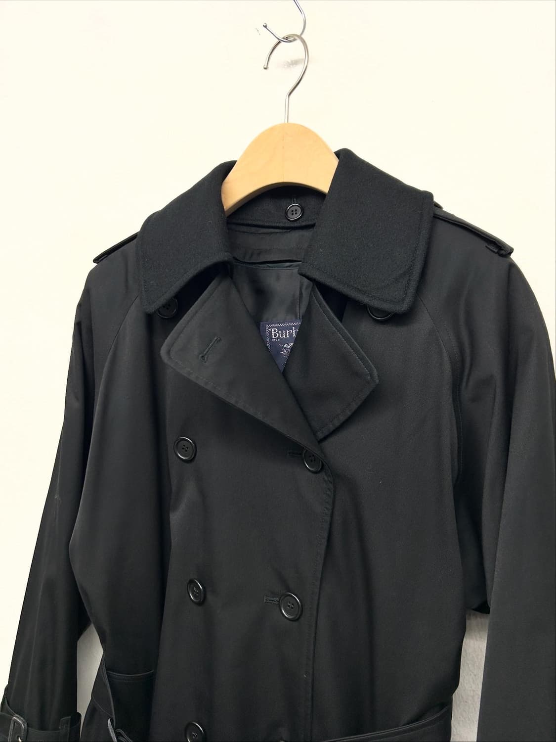 80s Burberry 버버리 블랙 트렌치 롱코트 상품이미지3