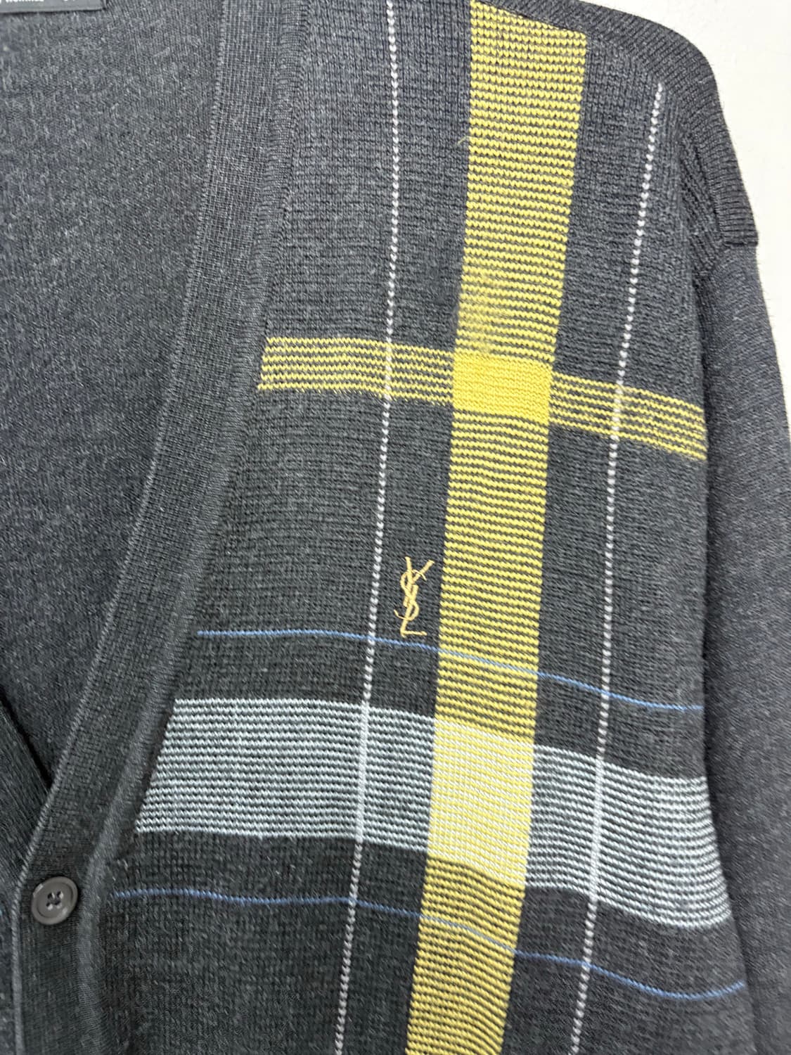 입생로랑 체크 패턴 가디건 A3056 상품이미지3