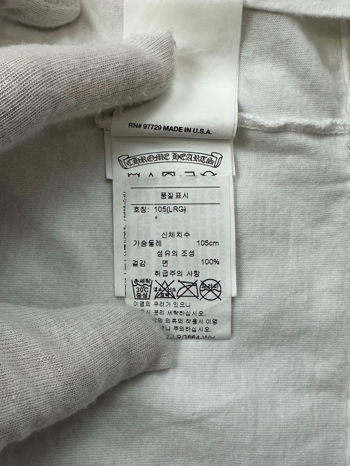 [L] 백화점판 정품 크롬하츠 멀티로고 반팔 화이트 상품이미지8