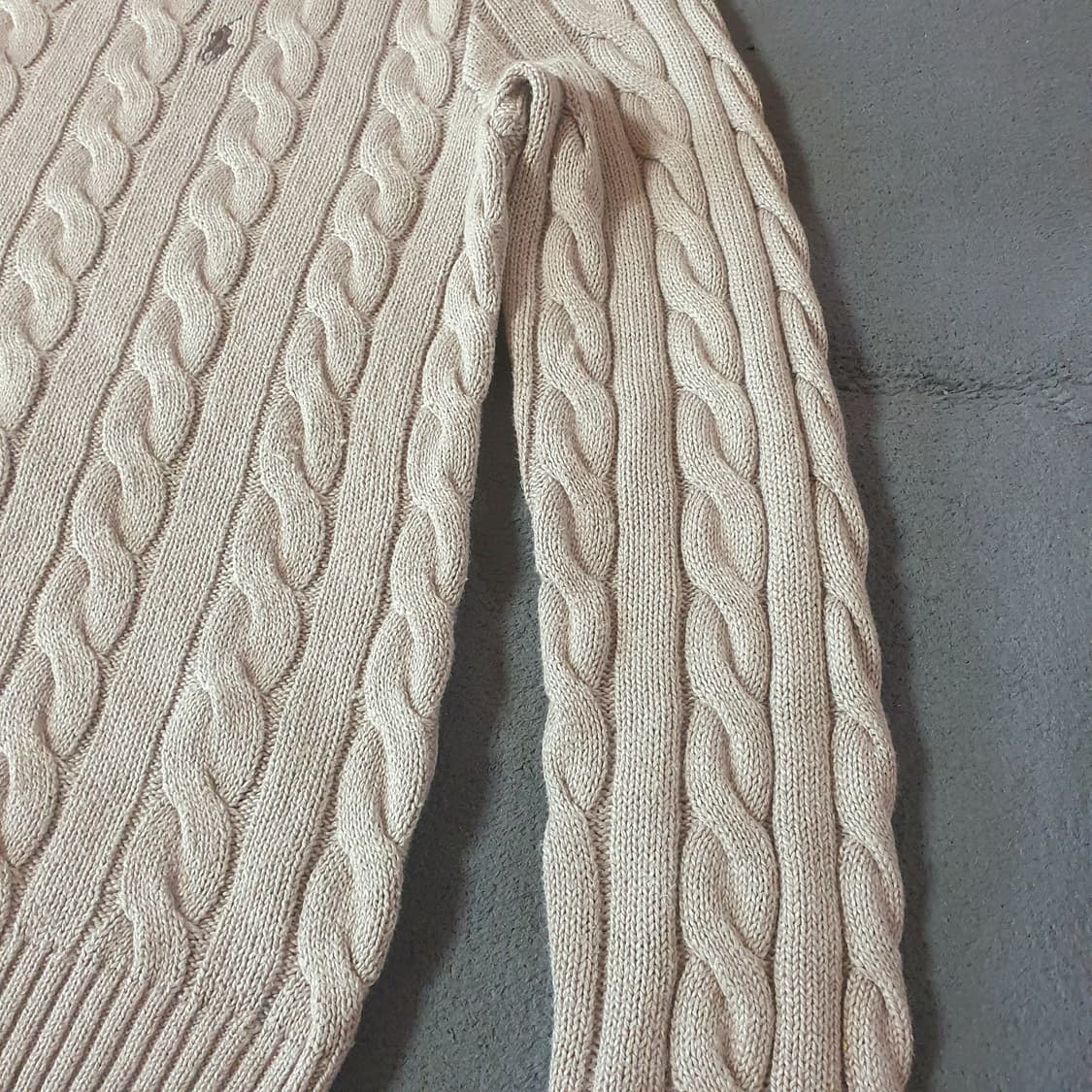 폴로 코튼 케이블 니트 S 베이지 상품이미지7