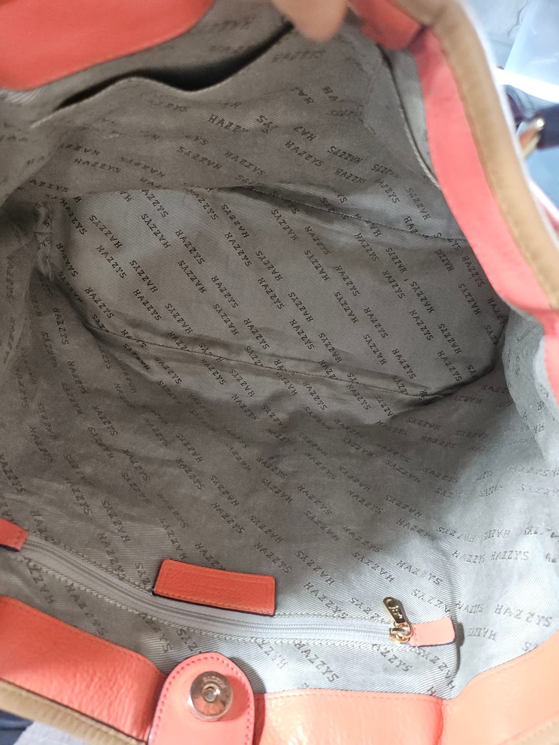 헤지스  WALES CHECK 레드 뉴 체크 패턴 쇼퍼백 상품이미지10