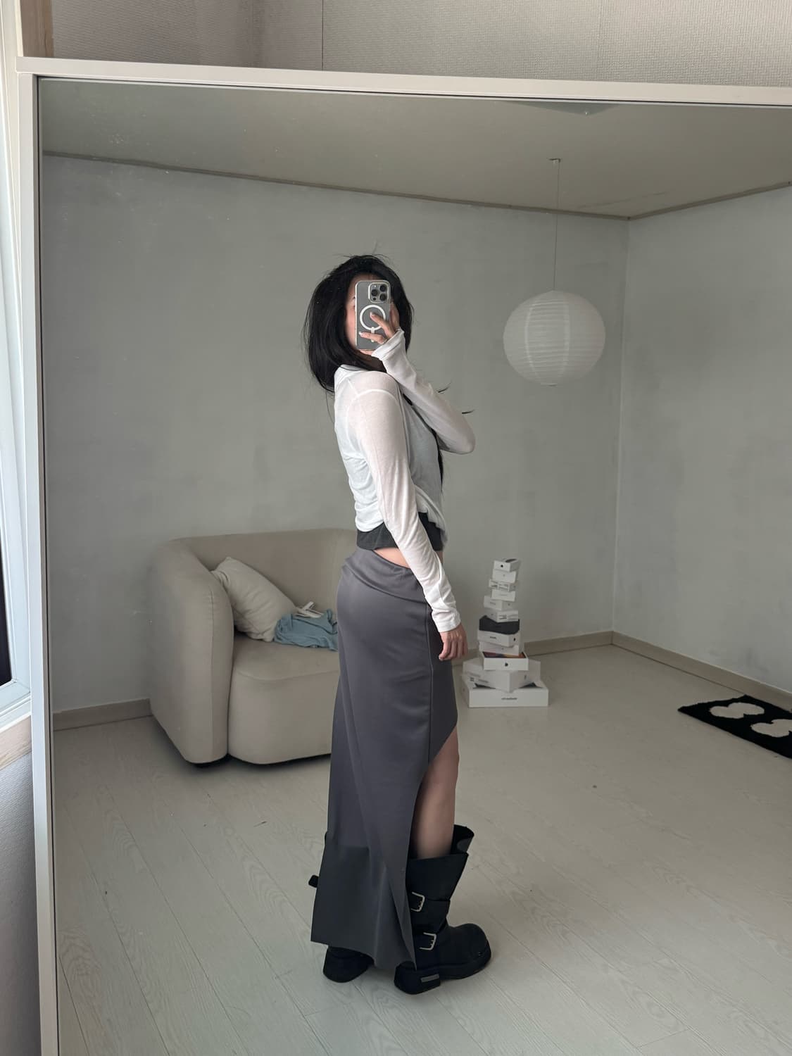 언발란스 스커트 상품이미지2