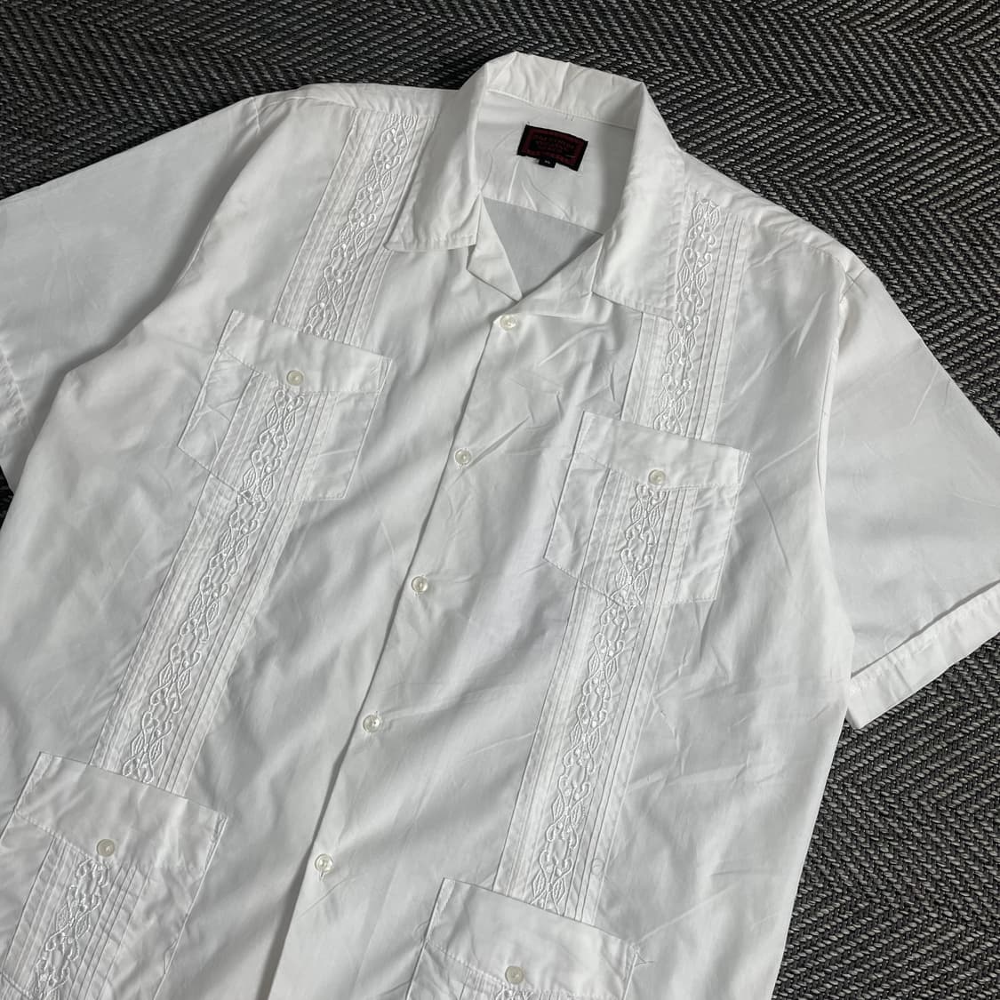 90s 구아야베라 페이즐리 자수 린넨 셔츠y 3729 상품이미지1