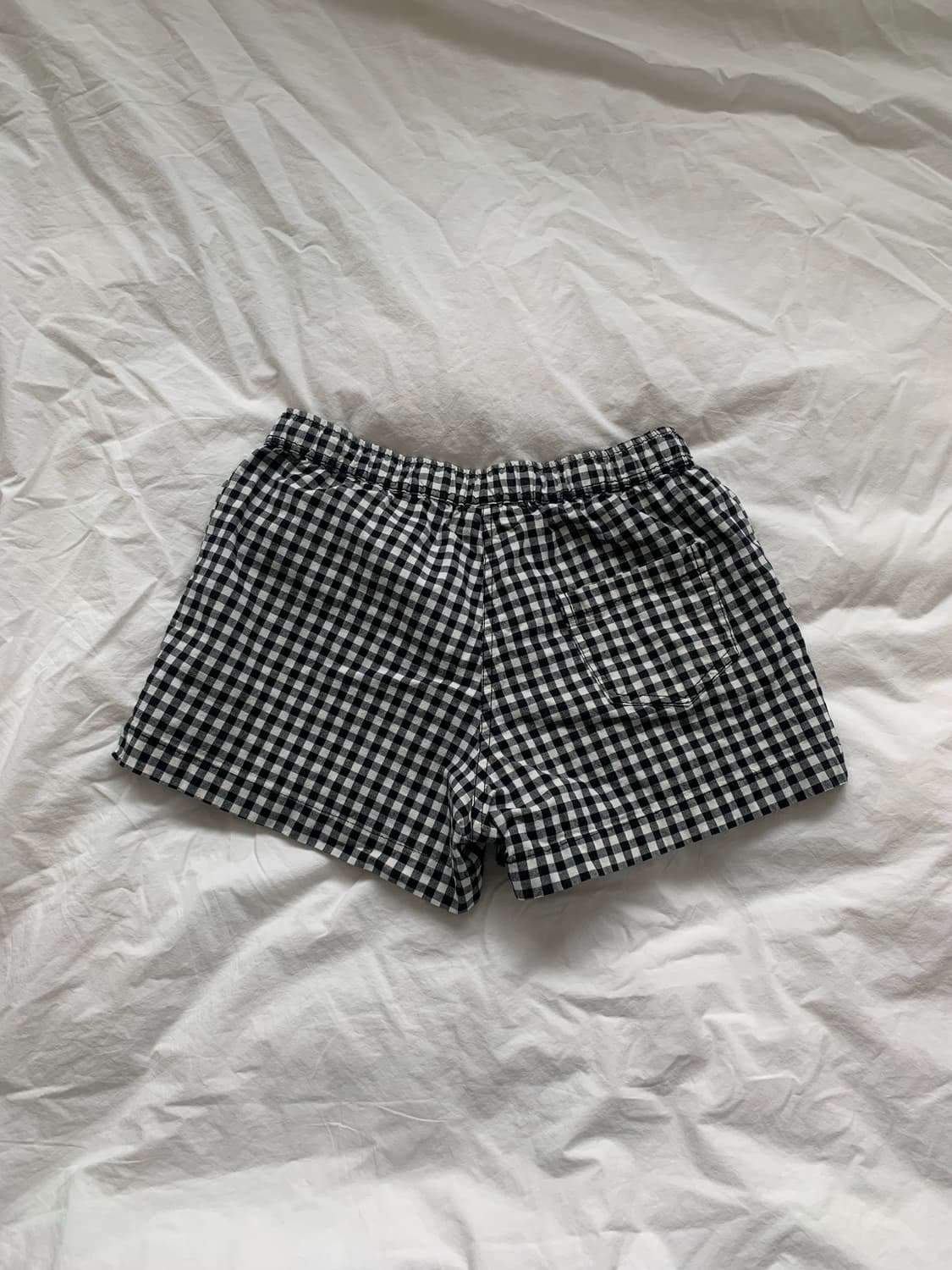 깅엄 체크 쇼츠 상품이미지4