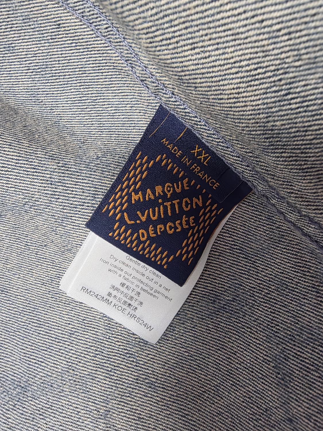 루이비통 데님 반팔 셔츠 XXL 105~ 상품이미지2
