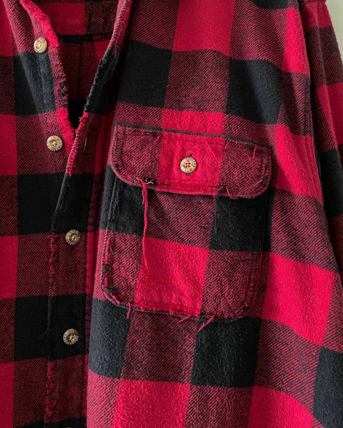 필드앤스트림 디스트로이드 버팔로 체크 플란넬 셔츠 상품이미지4