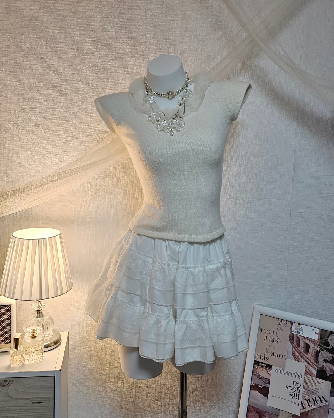 White mori fairy look style set 상품이미지6