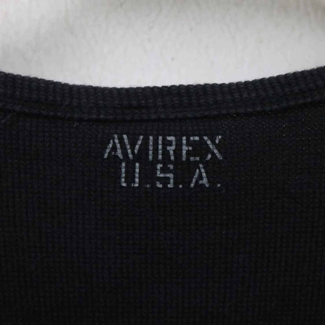 AVIREX BLACK RIBBED SHORT SLEEVE 상품이미지7