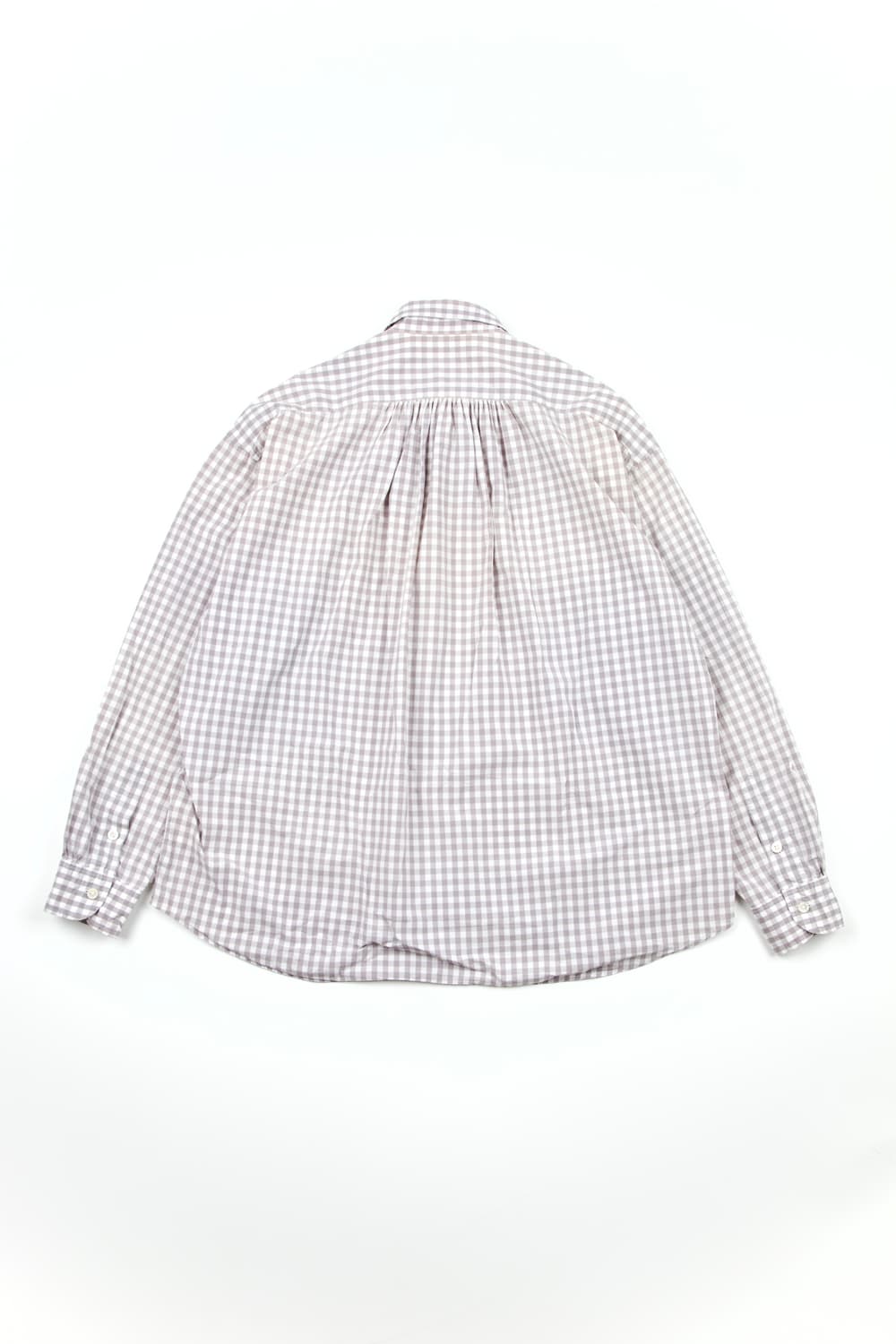 Porter classic 롤업 깅엄 체크셔츠 그레이 상품이미지6