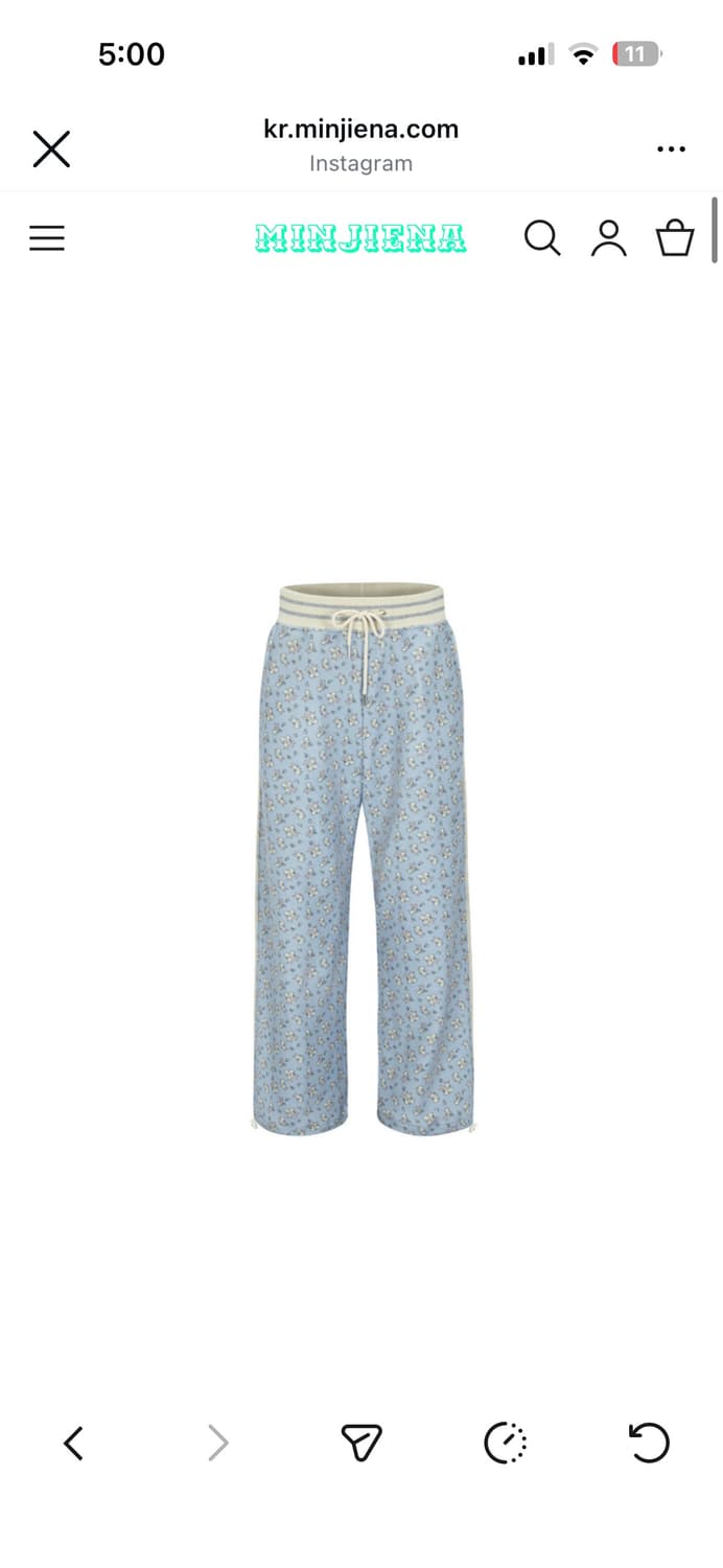 민지에나 바지 팬츠 블루 상품이미지1