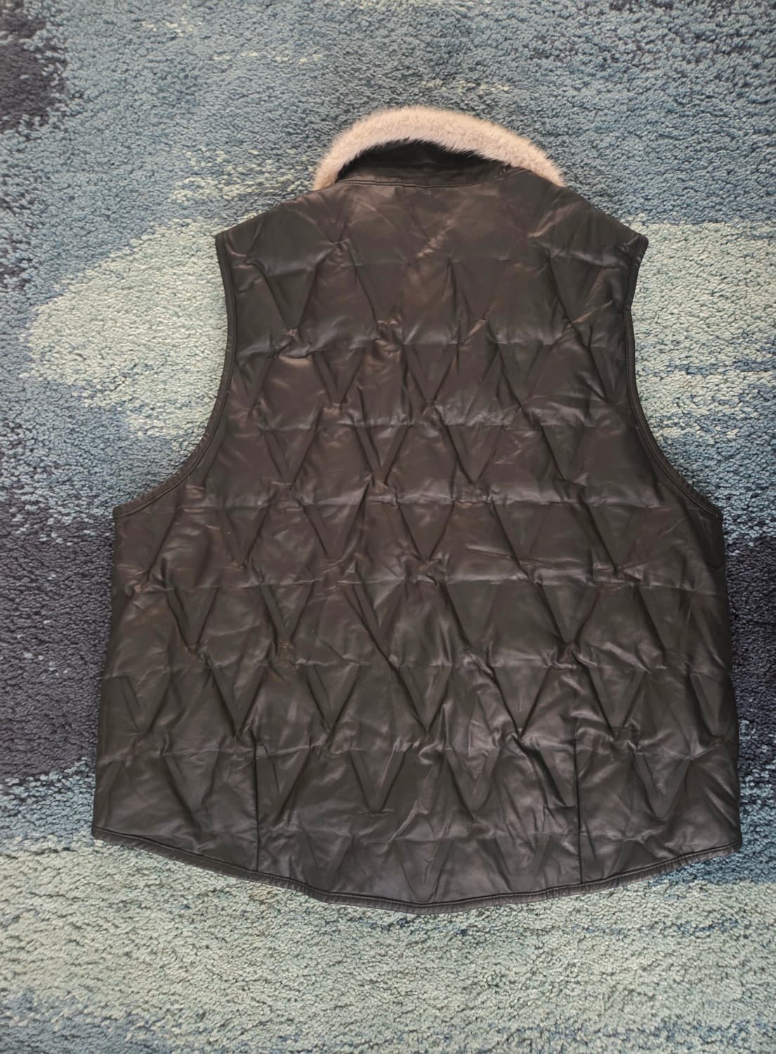 Quilted 가죽 leather duck 패딩 vest 상품이미지4