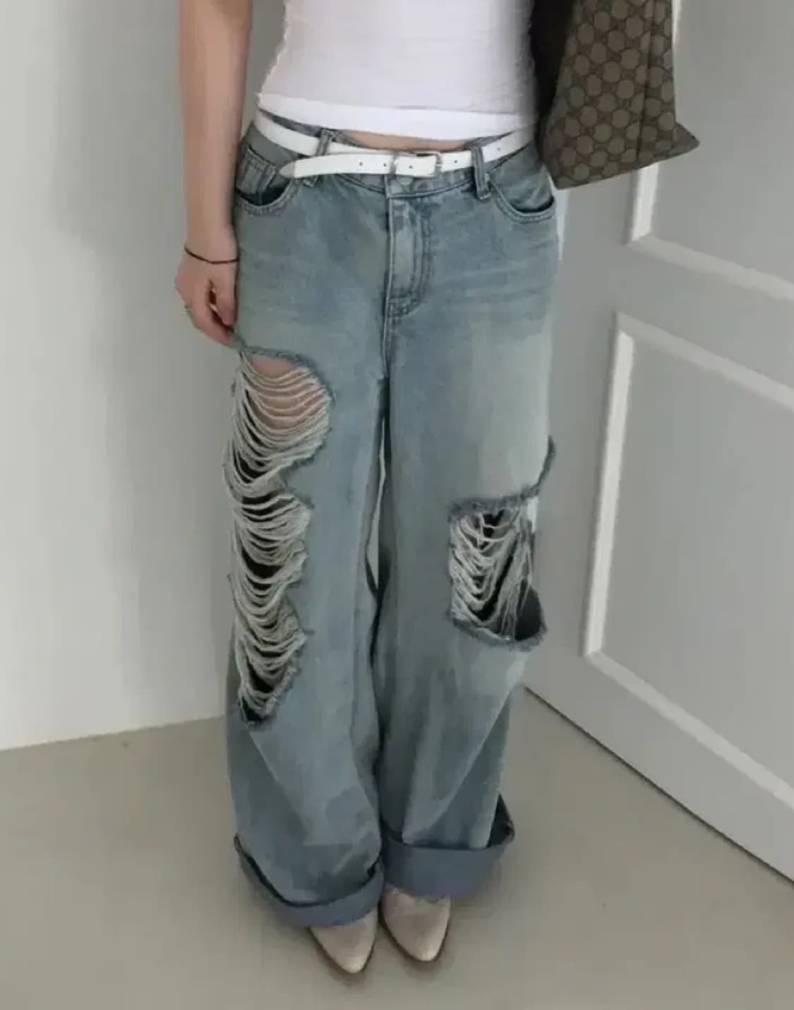 에이블리 아로틱 데미지 데님  상품이미지1