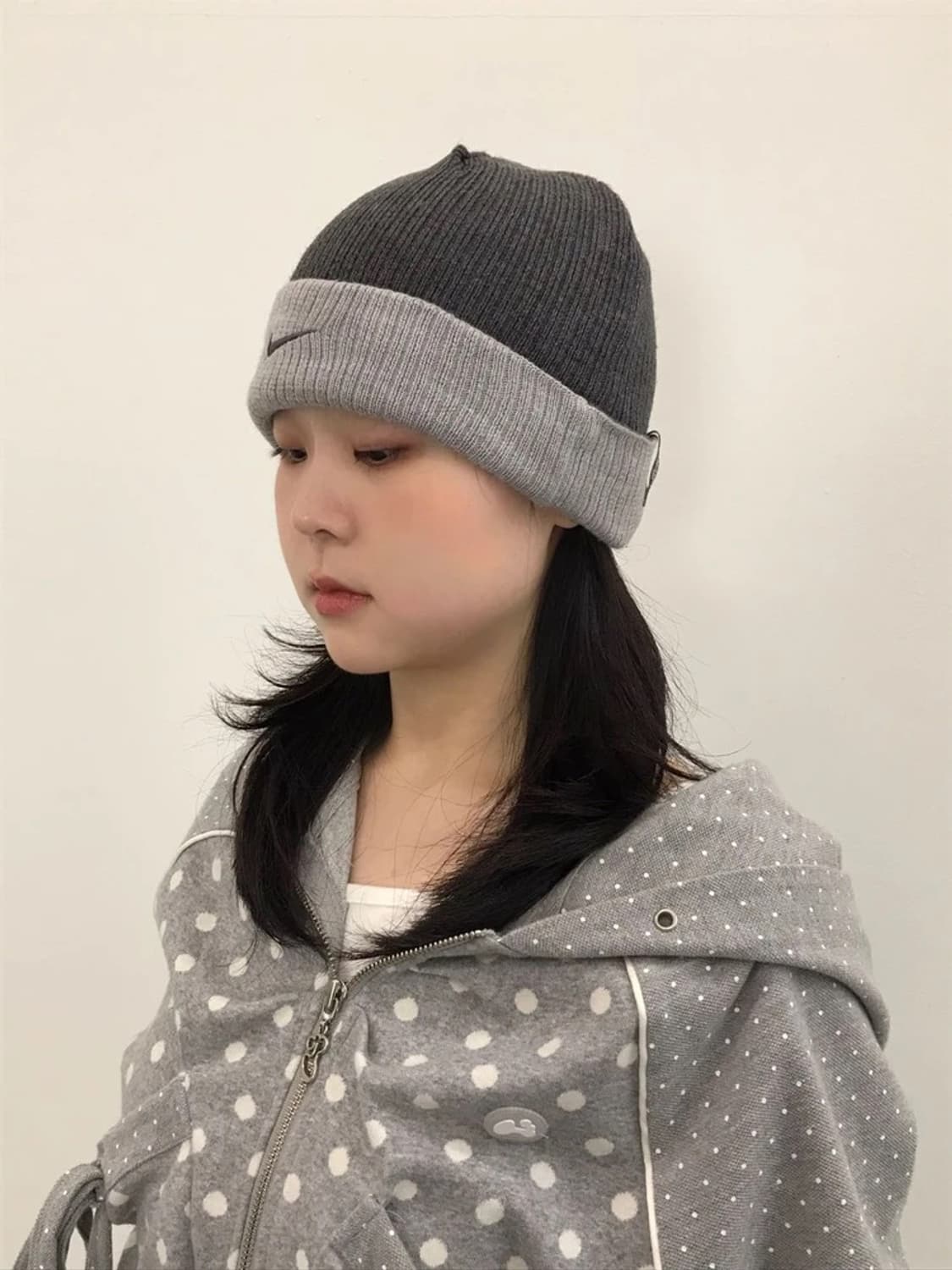 00's Nike Swoosh Two Tone Beanie 상품이미지2