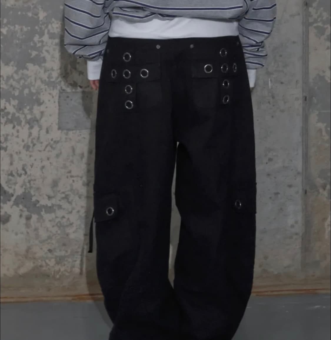 크로스 포켓 카고 팬츠 (블랙 2) 상품이미지1