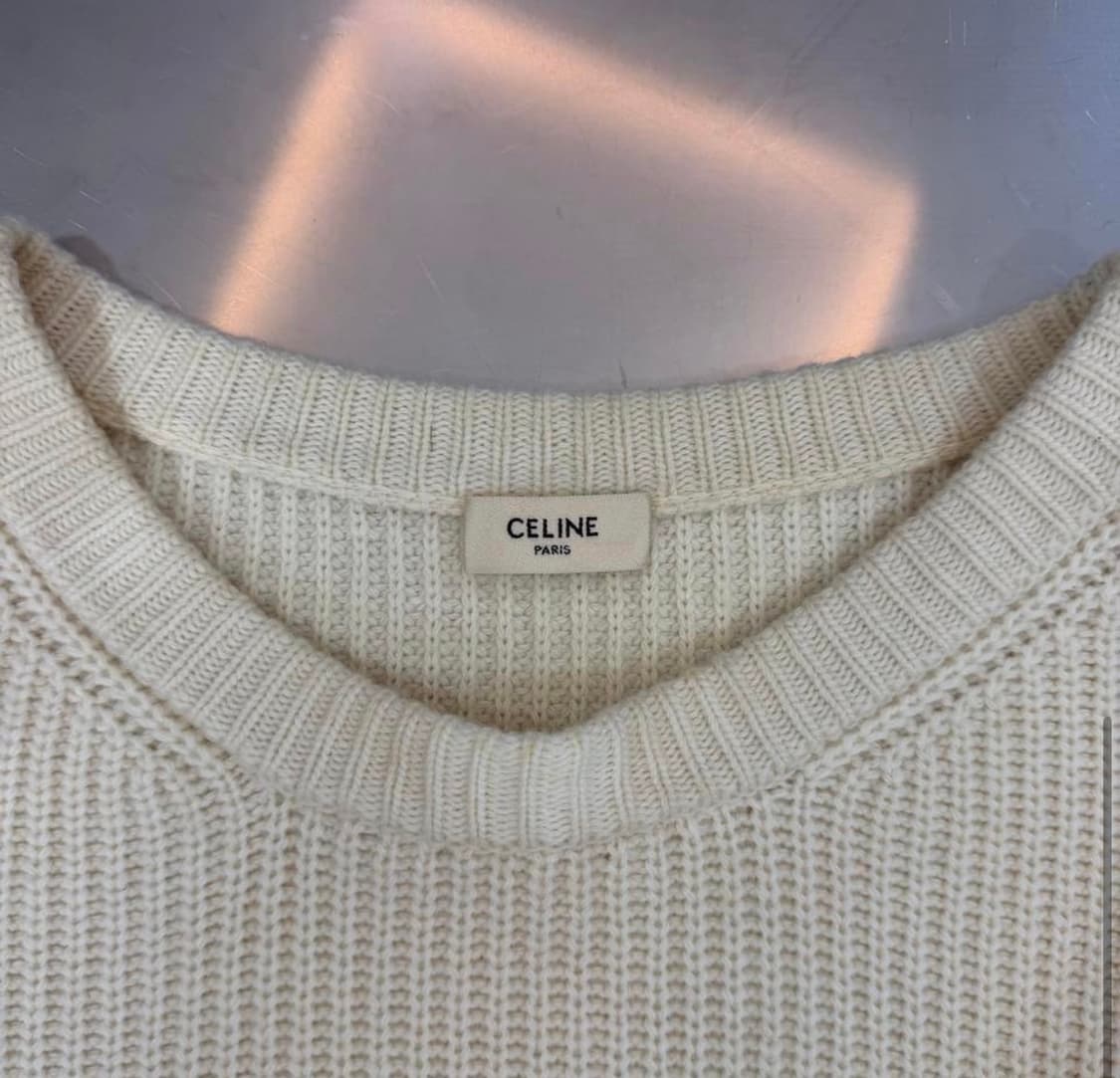 [리오브전포점] 셀린느 리브드 울 로고 니트 상품이미지4