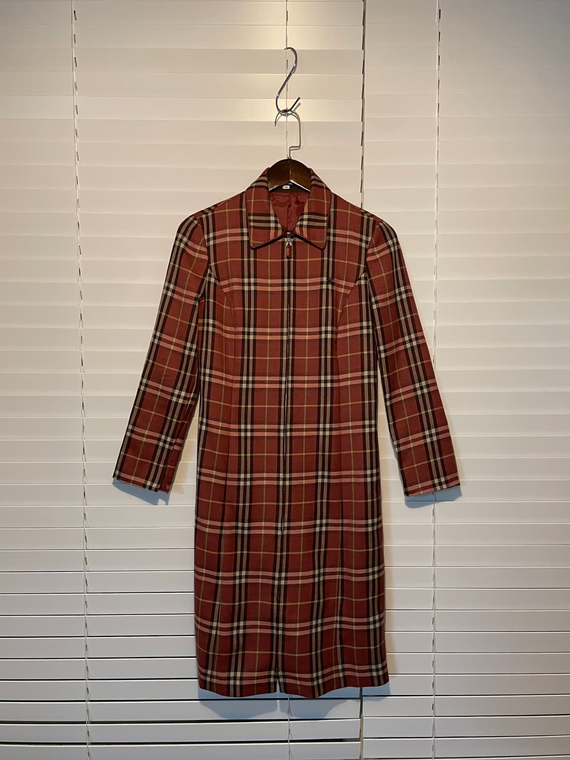 버버리 블루라벨 레드체크 원피스 상품이미지3