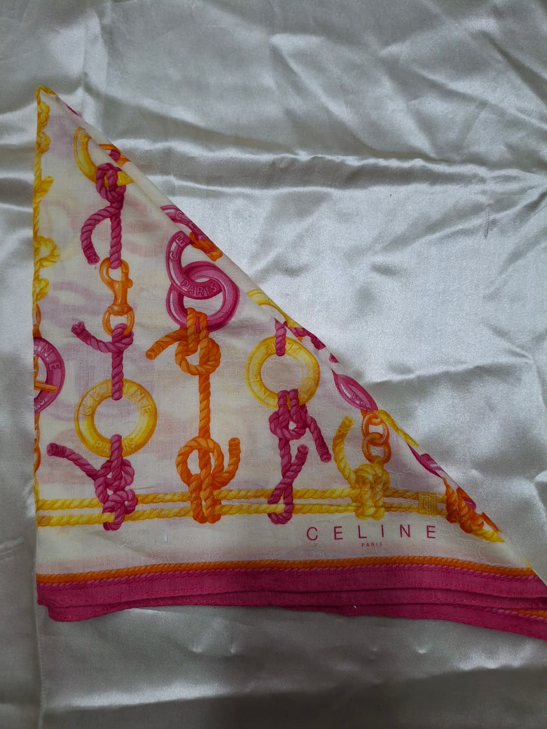 [올드셀린드]핑크&오렌지&엘로우 쁘디 스카프 상품이미지2