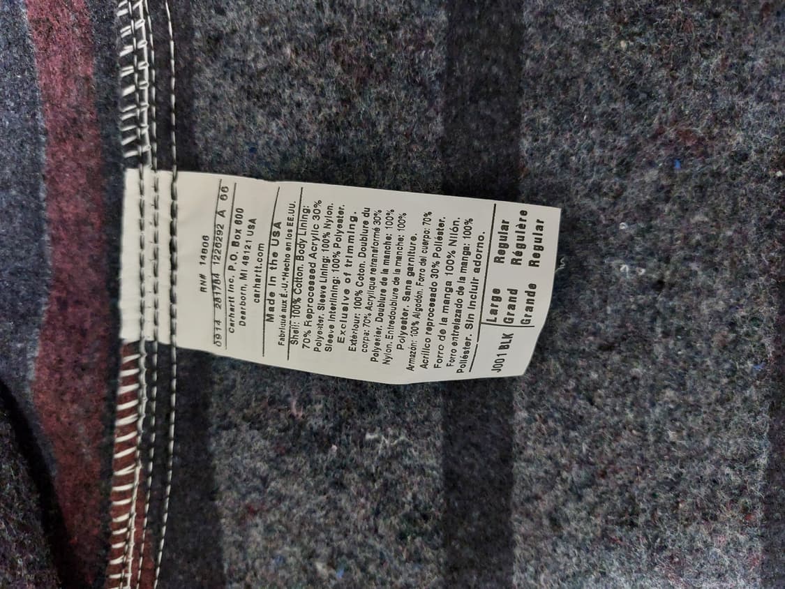 칼하트  j001 L 125주년 데드스탁 디트로이트 상품이미지5