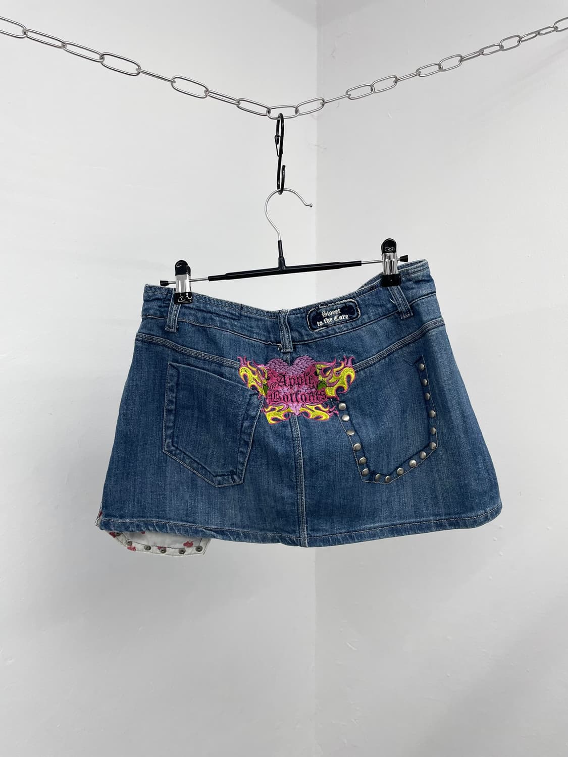 데님 스터드 포켓 디테일 스커트 상품이미지8