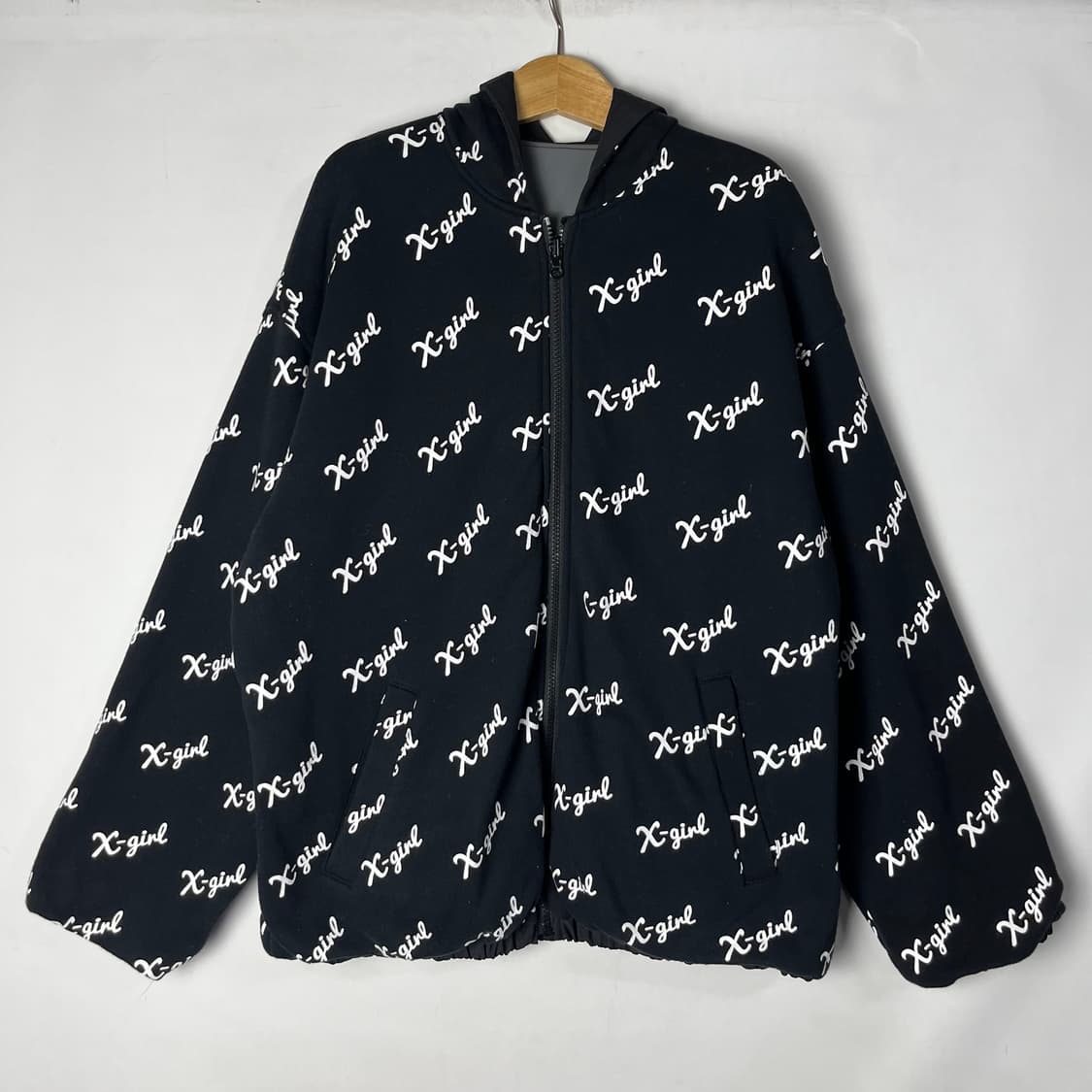 [X-girl] 엑스걸 리버시블 배색 후드 바람막이 상품이미지3