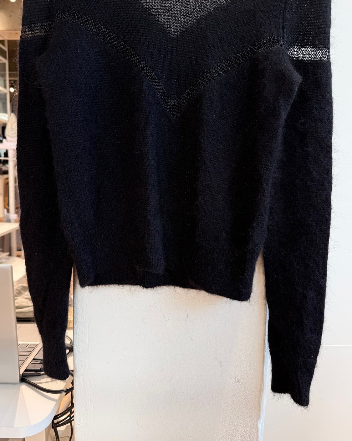 랙앤본 블랙 블레이즈 크루넥 니트  상품이미지6