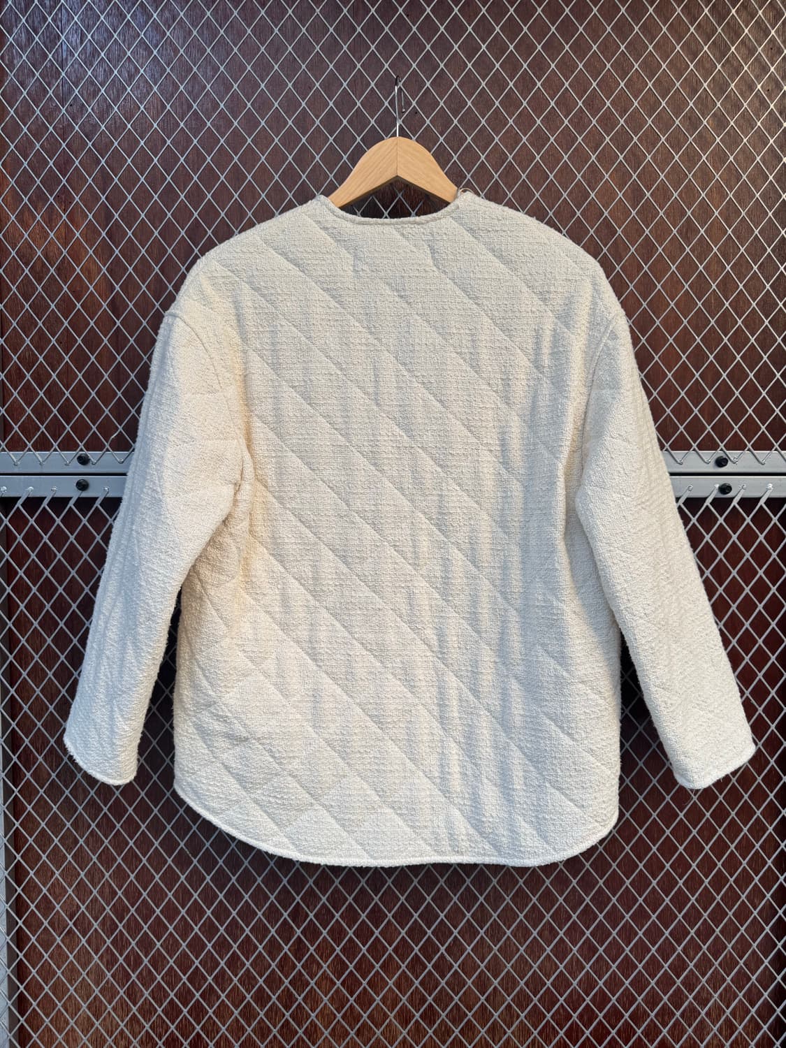 ZARA 자라 아이보리 노카라 퀼팅 자켓 S 상품이미지6
