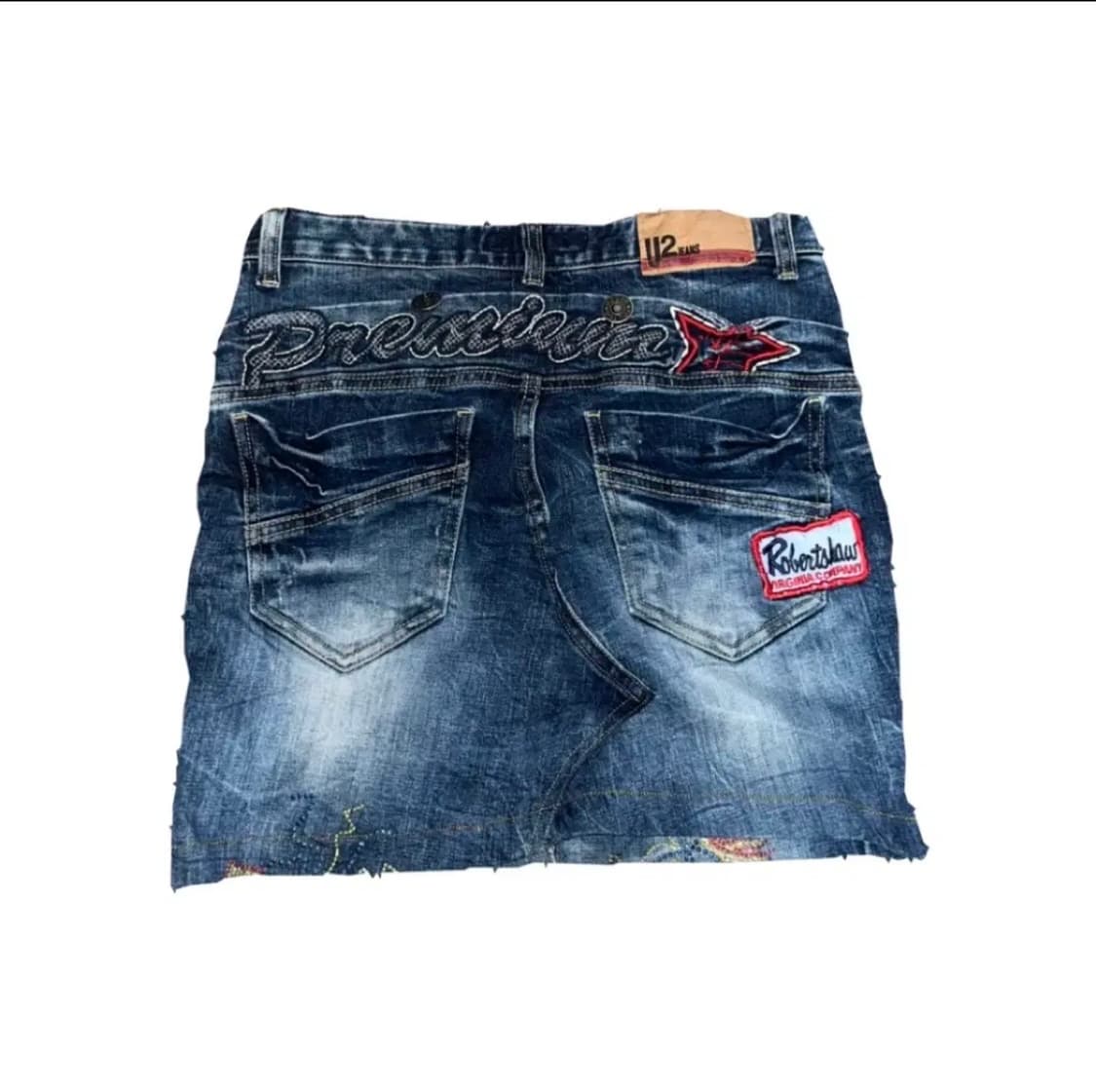 y2k 큐빅 갸루 스타일 청스커트 데님 치마 상품이미지1