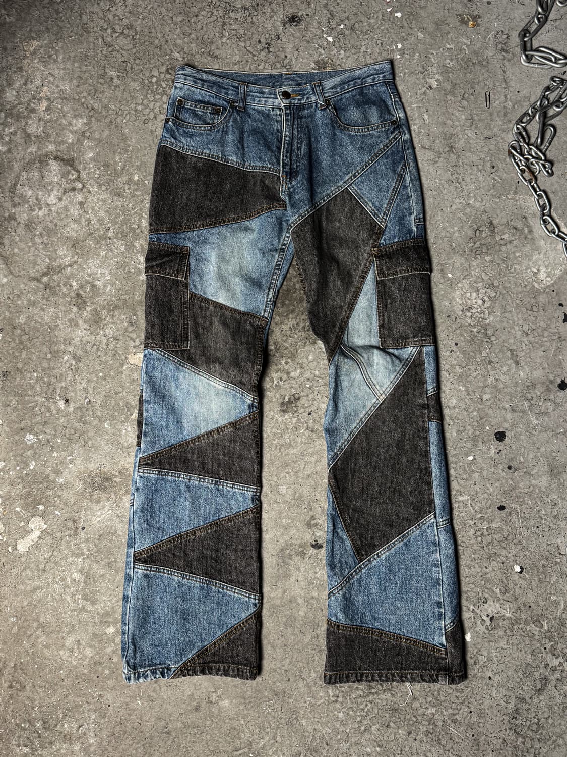 BERNINGS-SHO - Patchwork Contrast Denim  상품이미지2