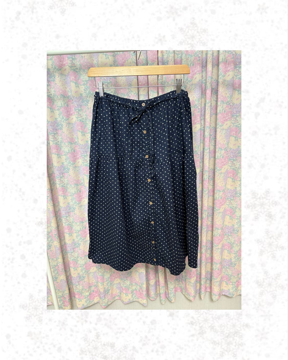 네이비 도트 스커트 상품이미지1