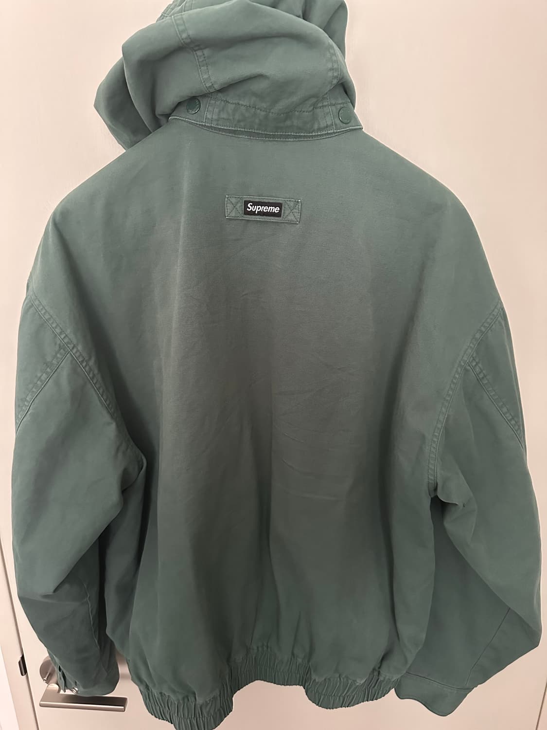 슈프림 레더 카라 자켓 그린 상품이미지4